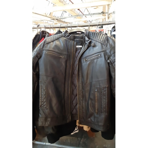 269 - A LARGE QUANTITY OF GOOD QUALITY JACKETS TO INCLUDE AN AS NEW RED BARBOUR JACKET, TOPMAN JACKET, LEV... 