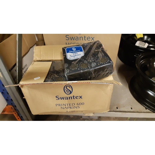 51 - A BOX OF 600 NEW SWANTEX CHRISTMAS NAPKINS