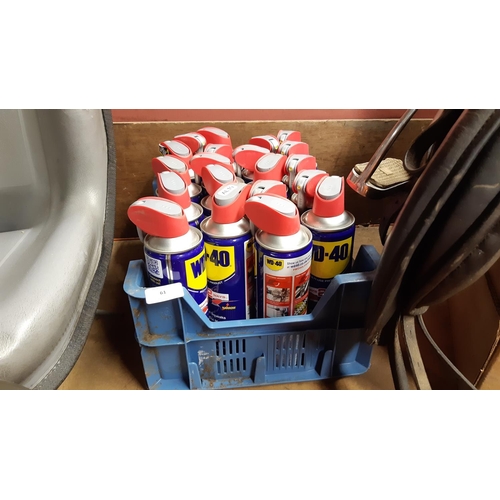 61 - A BOX CONTAINING TWENTY NEW 450ML CANS OF WD40