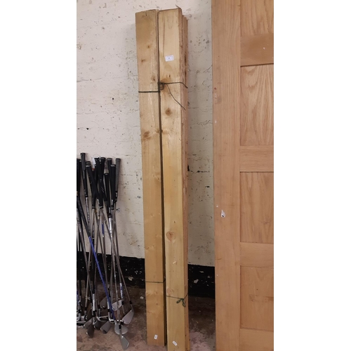 91 - TWO PACKS OF VARIOUS SIZED PINE PLANKS