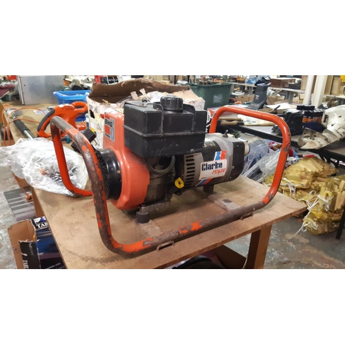 99 - A RED CLARKE POWER BHG45 PETROL, MAINS OR 110V GENERATOR