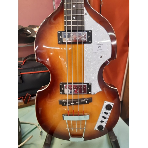 A HOFNER IGNITION SERIES HI-BB VIOLIN BASS GUITAR (STAND NOT INCLUDED)
