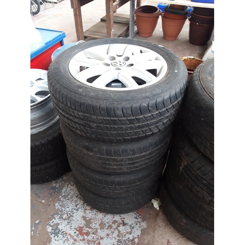 140 - A SET OF FOUR VW SHARAN 5 STUD 16