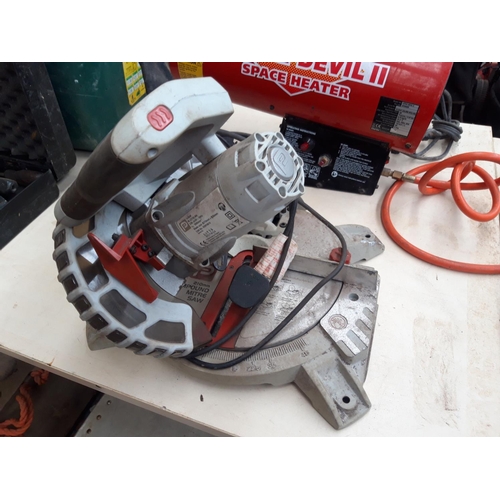 192 - A GREY PERFORMANCE POWER NLE20LMA MAINS ELECTRIC COMPOUND MITRE SAW