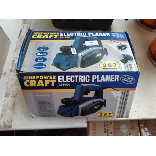 355 - A BOXED POWER CRAFT EH900 ELECTRIC PLANER