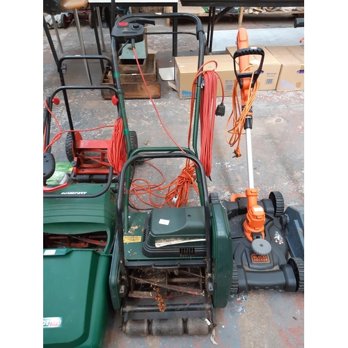 374 - A GREEN WINDSOR 12S ELECTRIC ROLLER MOWER