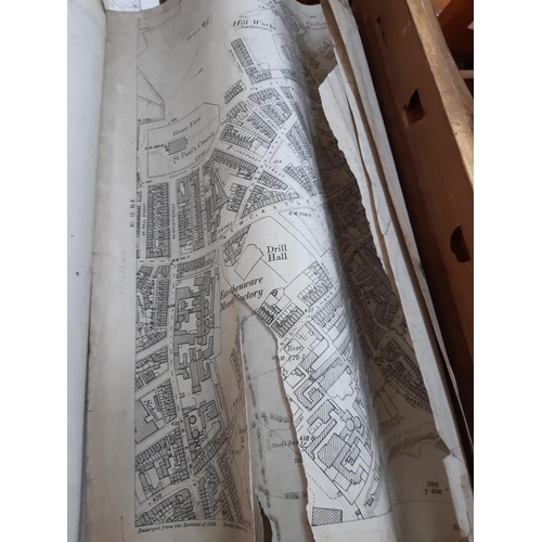 117 - A LARGE COLLECTION OF EARLY 20TH CENTURY LATER SURVEYING MAPS OF LOCAL INTEREST (MOSTLY STAFFORDSHIR... 