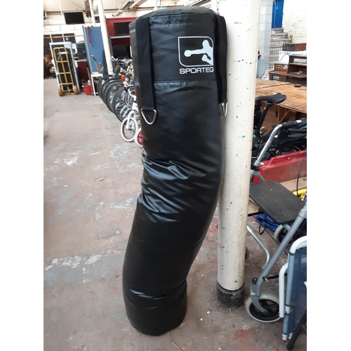 292 - A LARGE BLACK SPORTEQ PUNCH BAG