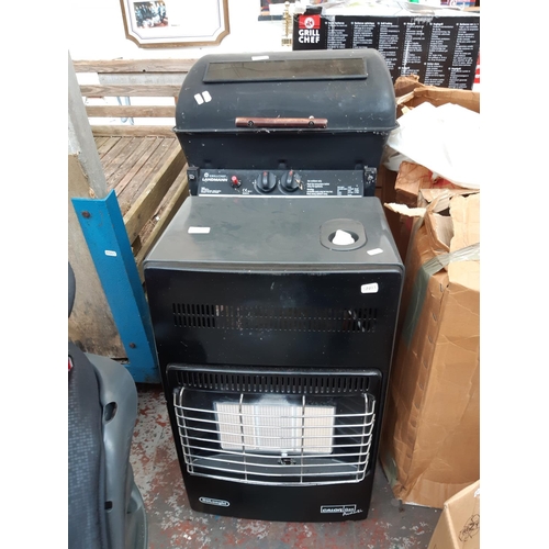 297 - TWO ITEMS TO INCLUDE A LANDMANN GRILL CHEF GAS BBQ TOGETHER WITH A DELONGHI AVANTI PORTABLE GAS HEAT... 