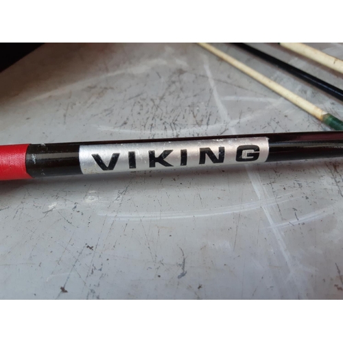 321 - TWO 2 PIECE FISHING RODS TO INCLUDE ONE VIKING AND ONE OTHER