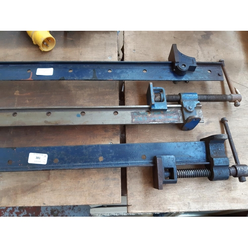 381 - THREE 6' SASH CLAMPS