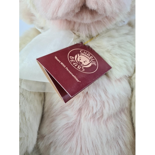 201 - A CHARLIE BEARS PLUSH COLLECTION 'NAKKITA' CB171731 PINK AND WHITE TEDDY BEAR