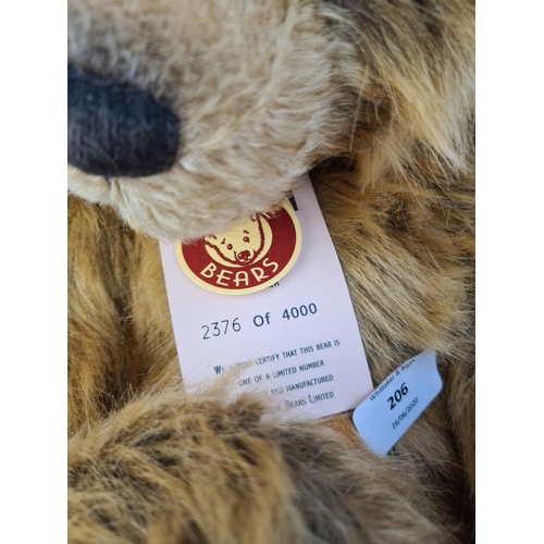 206 - A CHARLIE BEARS 'WILLIAM V' LIMITED EDITION NO.2376 OF 4000 TEDDY BEAR WITH CERTIFICATE OF AUTHENTIC... 