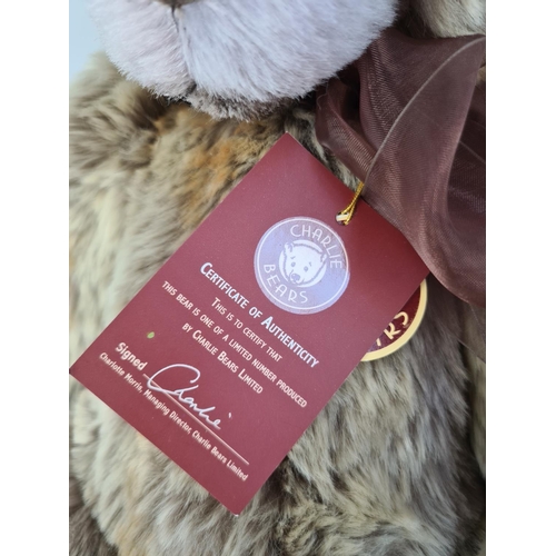 214 - A CHARLIE BEARS 'WILLIAM III' LIMITED EDITION NO.165 OF 4000 TEDDY BEAR WITH CERTIFICATE OF AUTHENTI... 