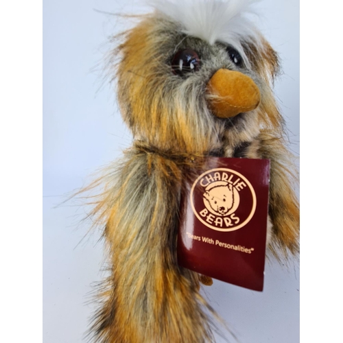 234 - TWO CHARLIE BEARS SOFT TOYS TO INCLUDE 'WANDA' THE LITTLE OWL CB175188 AND 'DUCHESS' THE PUPPY DOG C... 