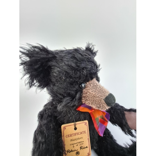 240 - A ROBIN RIVE LIMITED EDITION 6 OF 300 'BLACKTHORN' TEDDY BEAR