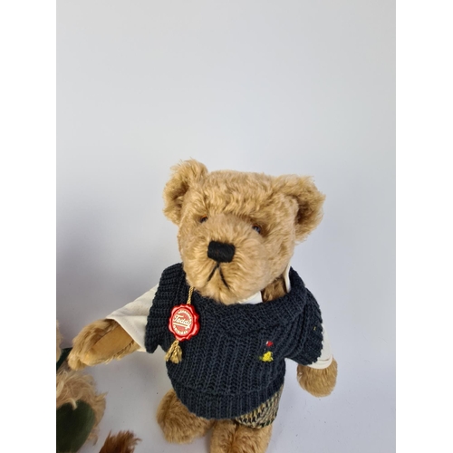 245 - THREE HERMANN SOFT TOYS TO INCLUDE A HERMANN TEDDY ORIGINAL BEAR AND A LIMITED EDITION 36 OF 1500 'M... 