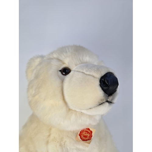 247 - TWO HERMANN TEDDY COLLECTION SOFT TOYS TO INCLUDE A LARGE POLAR BEAR AND TEDDY BEAR