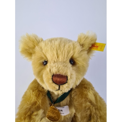 258 - A STEIFF 654756 GENUINE MOHAIR TEDDY BEAR MADE EXCLUSIVELY FOR DANBURY MINT 2001