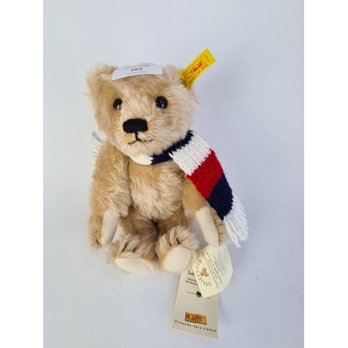 265 - A STEIFF 654565 'BOY' TEDDY BEAR WITH SCARF