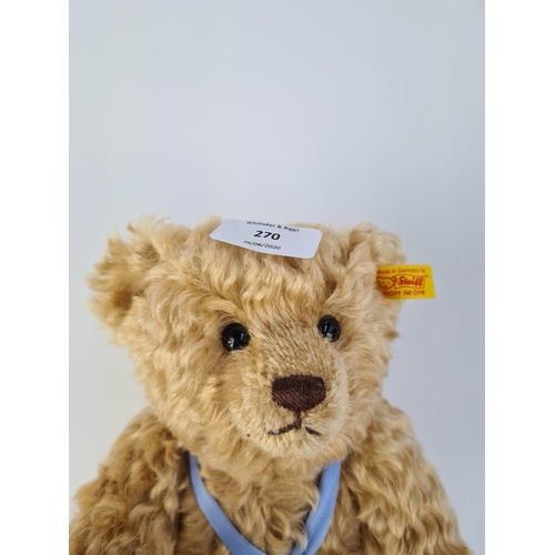 270 - A STEIFF 660344 BLONDE TEDDY BEAR MADE EXCLUSIVELY FOR DANBURY MINT 2002