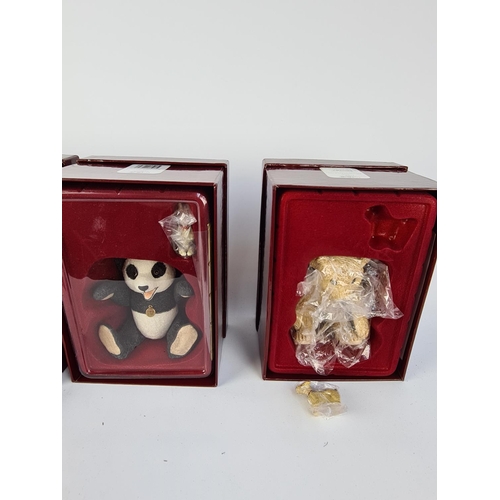 277 - FOUR BOXED A CENTURY OF STEIFF FROM ENESCO PORCELAIN BEARS AND PEWTER MINIATURES TO INCLUDE A1667 19... 