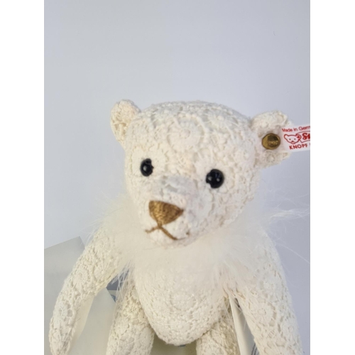 278 - A STEIFF 035258 LIMITED EDITION 683 OF 1500 CHANTILLY COTTON TEDDY BEAR WITH ORIGINAL BOX AND CERTIF... 