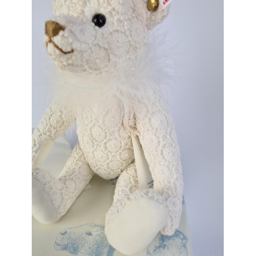 278 - A STEIFF 035258 LIMITED EDITION 683 OF 1500 CHANTILLY COTTON TEDDY BEAR WITH ORIGINAL BOX AND CERTIF... 