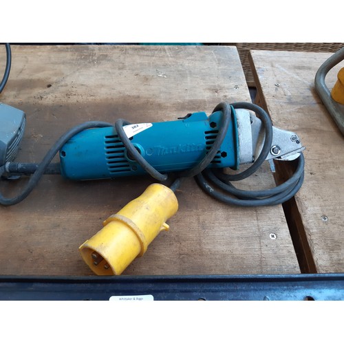 382 - A GREEN MAKITA JS1660 110V SHEET METAL CUTTER