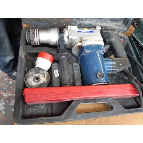 177 - A CASED BLUE-SPOT HEAVY DUTY ROTARY HAMMER DRILL