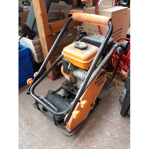 202 - A BLACK AND ORANGE EVOLUTION HULK 2.4 PETROL COMPACTOR PLATE