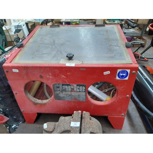 223 - A RED CLARKE SHOT BLAST CABINET