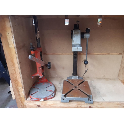 301 - A RECORD POWER WOODEN WORK BENCH WITH 7