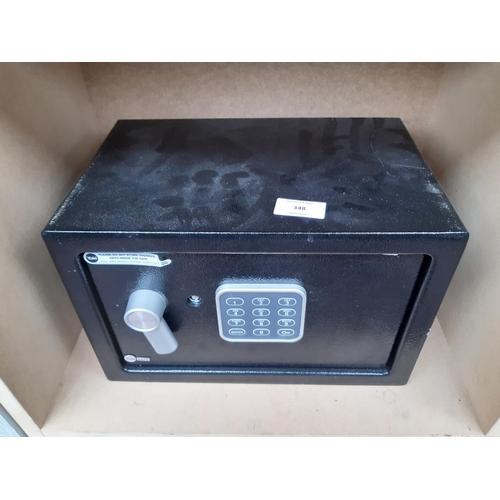 348 - A BLACK METAL YALE SAFE