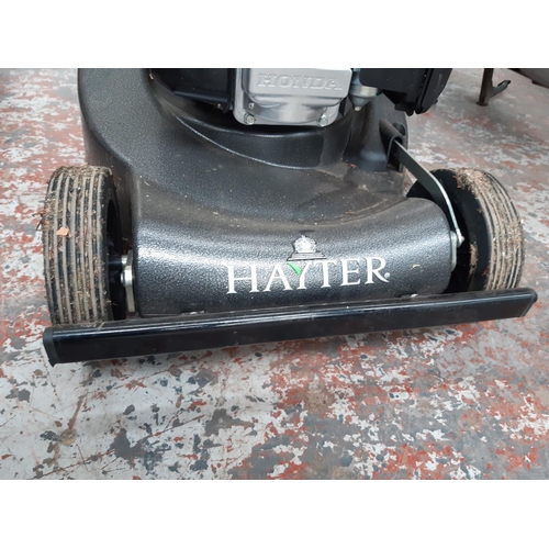 235 - A HAYTER HARRIER 48 PRO 479A AUTODRIVE REAR ROLLER BBC PETROL LAWNMOWER WITH HONDA ENGINE AND GRASS ... 