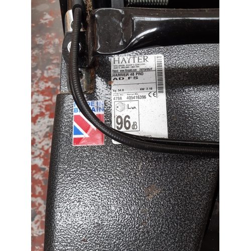 235 - A HAYTER HARRIER 48 PRO 479A AUTODRIVE REAR ROLLER BBC PETROL LAWNMOWER WITH HONDA ENGINE AND GRASS ... 