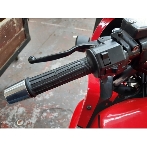 29 - A RED, SILVER AND BLACK 1988 KAWASAKI GPZ900R 908CC DOHC 16-VALVE SPORTS MOTORCYCLE, 24209 MILES, M.... 