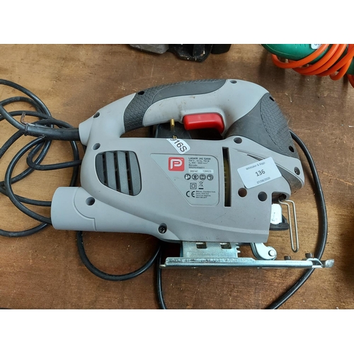 136 - A B&Q 13W23 ELECTRIC LASER JIGSAW