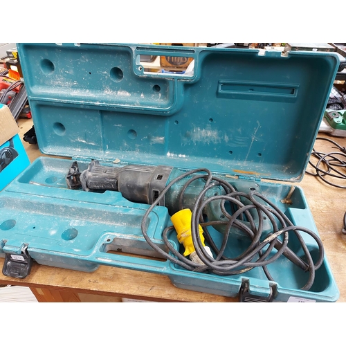 139 - A CASED MAKITA JR3030T 110V RECIPROCATING SAW