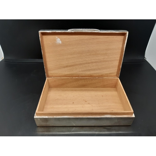 136 - A hallmarked Sheffield silver Walker & Hall cigarette box, dated 1958 - measuring approx. 14.5cm in ... 