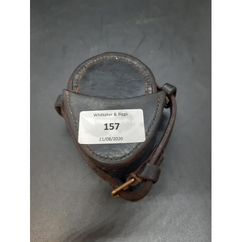 157 - A WWI Anglo-Swiss association brass military marching compass with mother of Pearl face and original... 