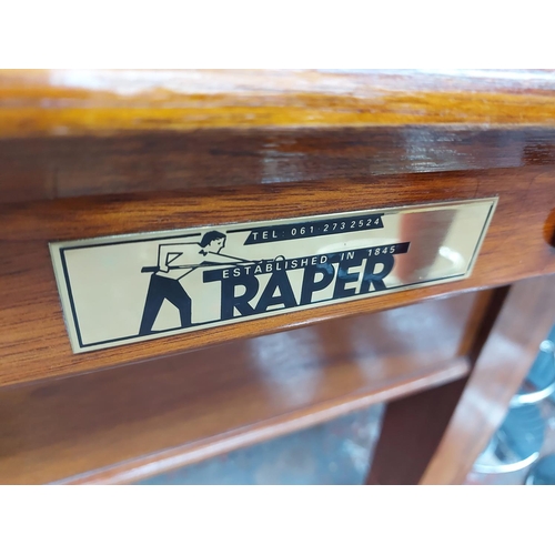 272 - A good quality vintage Raper 6 x 3 ft slate bed snooker table with heavy wooden base complete with b... 