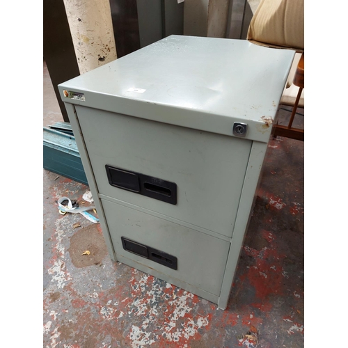 286 - A Sheerpride Easiscan two drawer metal office filing cabinet