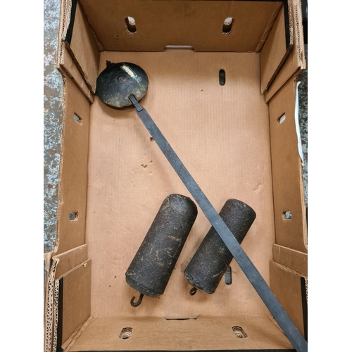 239 - A Georgian inlaid mahogany grandfather clock with white enamel face marked “Jam.S Gordon of Dublin”,... 