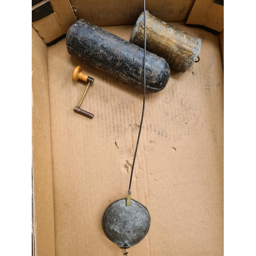 240 - A Victorian Gothic revival oak grandfather clock with brass face by John Holroyd, gilt metal corners... 