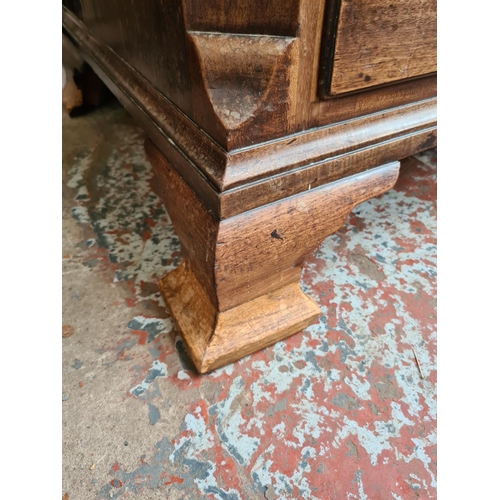 241 - An impressive George III mahogany chest on chest with two short over five long drawers, original bra... 