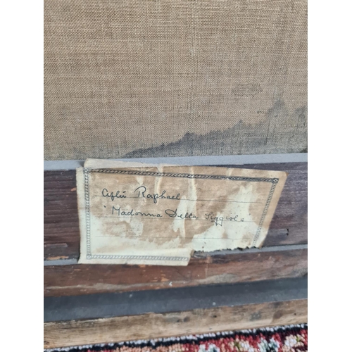 243 - An excellent quality gilt framed oil on canvas after the famous Raphael 16th century painting (origi... 