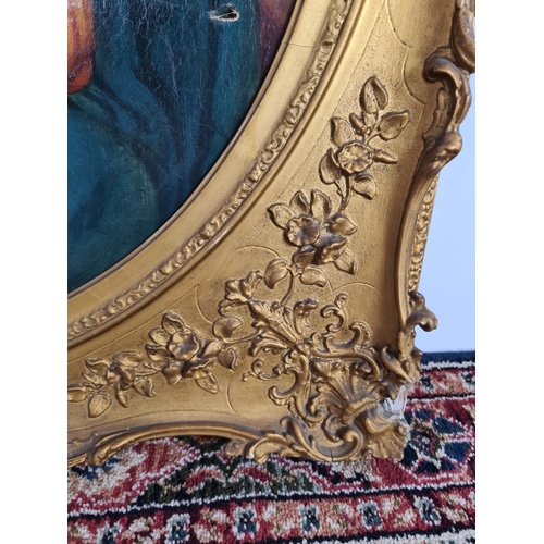 243 - An excellent quality gilt framed oil on canvas after the famous Raphael 16th century painting (origi... 