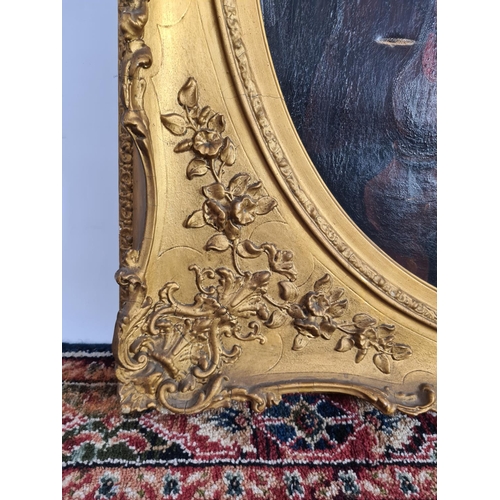 243 - An excellent quality gilt framed oil on canvas after the famous Raphael 16th century painting (origi... 