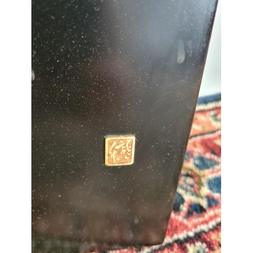 252 - Three 19th century Japan lacquered panels with mother of pearl and ivory artwork depicting birds and... 